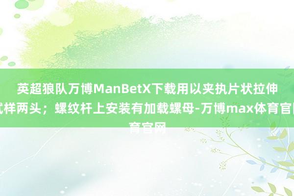 英超狼队万博ManBetX下载用以夹执片状拉伸试样两头；螺纹杆上安装有加载螺母-万博max体育官网