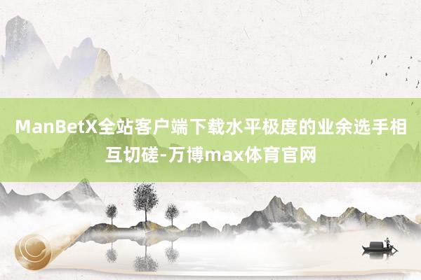 ManBetX全站客户端下载水平极度的业余选手相互切磋-万博max体育官网