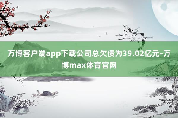 万博客户端app下载公司总欠债为39.02亿元-万博max体育官网