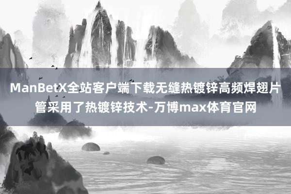 ManBetX全站客户端下载无缝热镀锌高频焊翅片管采用了热镀锌技术-万博max体育官网