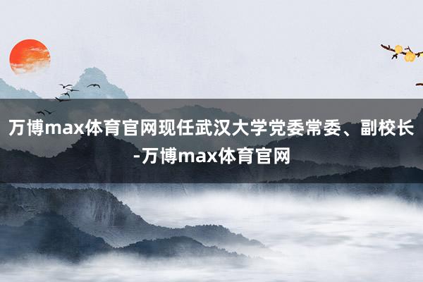 万博max体育官网现任武汉大学党委常委、副校长-万博max体育官网